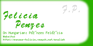felicia penzes business card